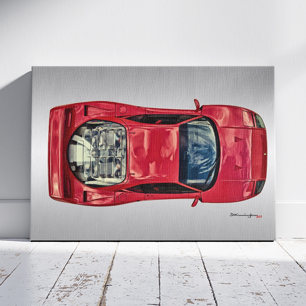 [C230114] C230114 Ferrari F40 Tipo F25 1990 plan view